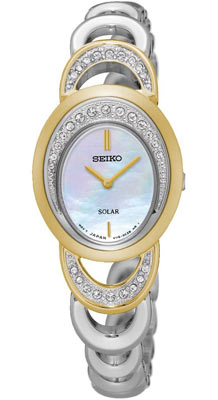 Seiko ur med lænke i sølv og guld