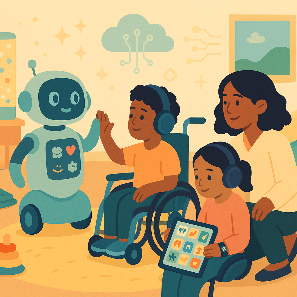 AI teknologi hjælper børn med særlige behov - robotter, VR og digitale værktøjer til terapi og læring