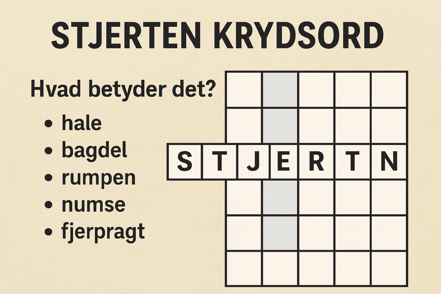 Stjerten krydsord løsninger og tips guide
