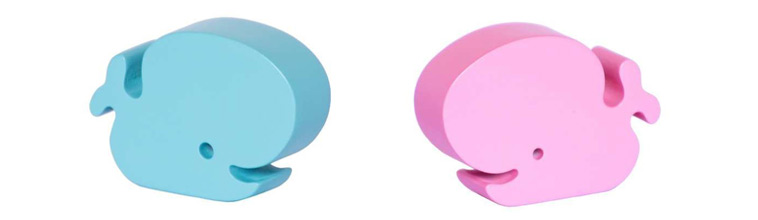 lyserød og lyseblå hvalfirgurer
