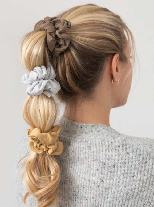 Fine silkebløde scrunchies fra Kooshoo
