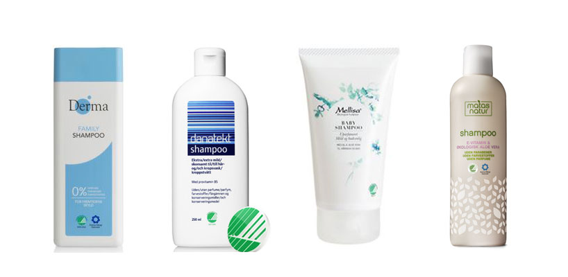 svanemærkede shampoo